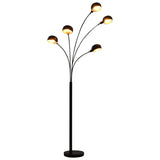 vidaXL Floor lamp 5xE14 200 cm silver