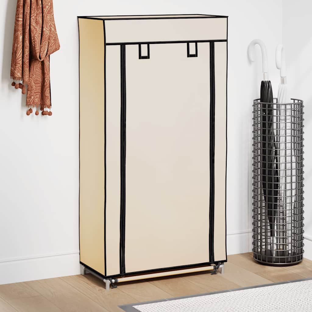 vidaXL Schoenenkast met hoes 58x28x106 stof zwart