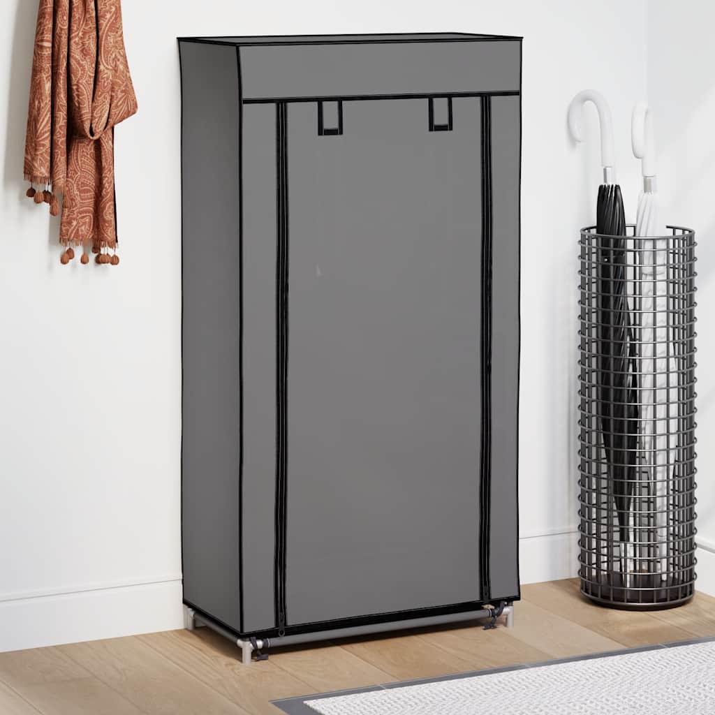 vidaXL Schoenenkast met hoes 58x28x106 stof zwart