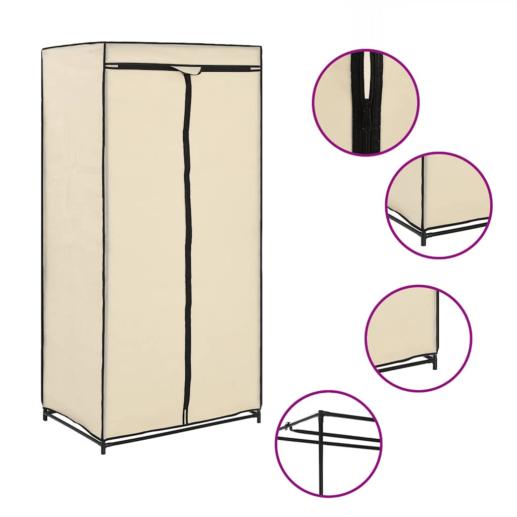 vidaXL Kledingkast 75x50x160 cm zwart