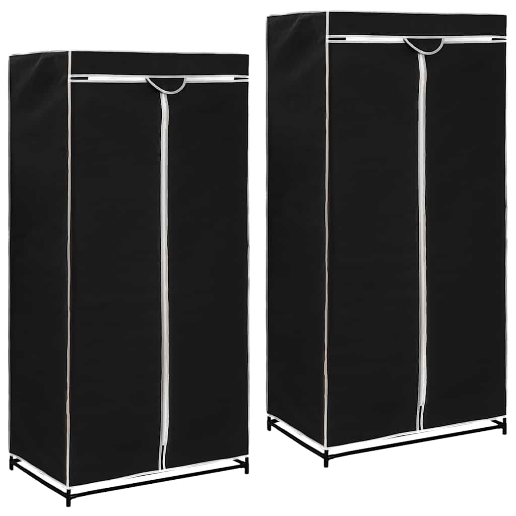 vidaXL Kledingkast 75x50x160 cm zwart
