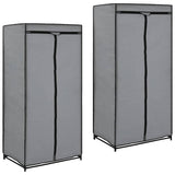 vidaXL Kledingkast 75x50x160 cm zwart