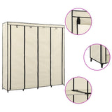 vidaXL Kledingkast met 4 vakken 175x45x170 cm zwart
