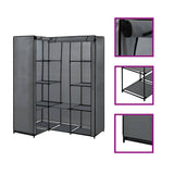 vidaXL Hoekkledingkast 130x87x169 cm zwart