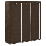 vidaXL Kledingkast met vakken en stangen 150x45x175 cm stof zwart