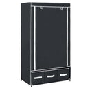 vidaXL Kledingkast 87x49x159 cm stof zwart