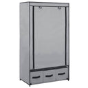 vidaXL Kledingkast 87x49x159 cm stof zwart
