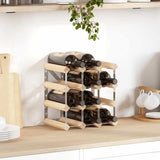 vidaXL Wine Rack for 12 Bottles Solid Pine Wood