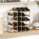 vidaXL Wine Rack for 12 Bottles Solid Pine Wood