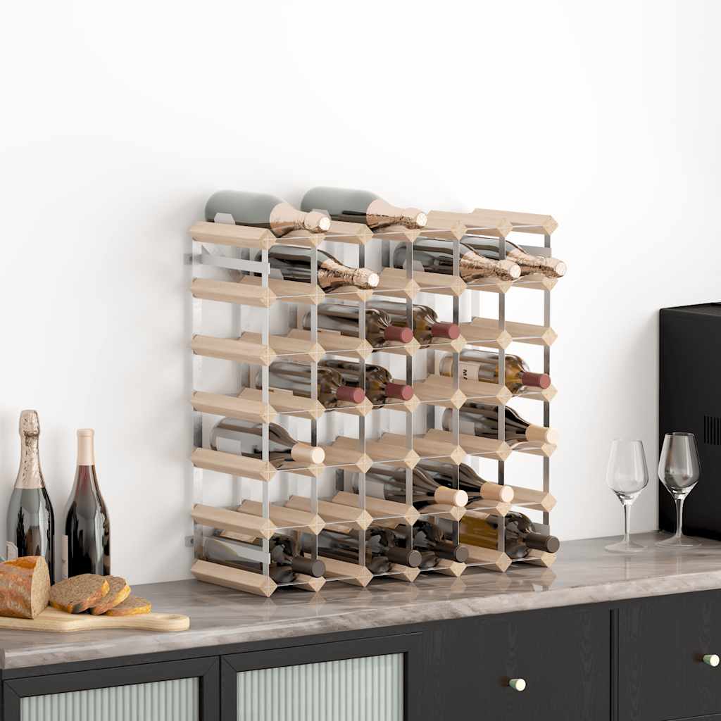 vidaXL Wine Rack for 12 Bottles Solid Pine Wood