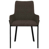 vidaXL Dining Chairs 2 pcs fabric brown
