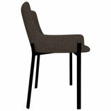 vidaXL Dining Chairs 2 pcs fabric brown