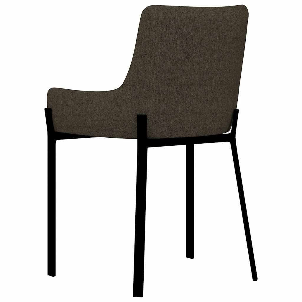 vidaXL Dining Chairs 2 pcs fabric brown