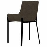 vidaXL Dining Chairs 2 pcs fabric brown