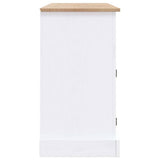 vidaXL Dressoir 132x43x78 cm Mexicaans grenenhout Corona-stijl wit