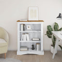 vidaXL Boekenkast 3 schappen 81x29x100 cm grenenhout Corona-stijl wit