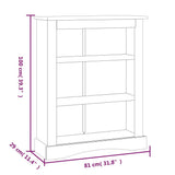 vidaXL Boekenkast 3 schappen 81x29x100 cm grenenhout Corona-stijl wit