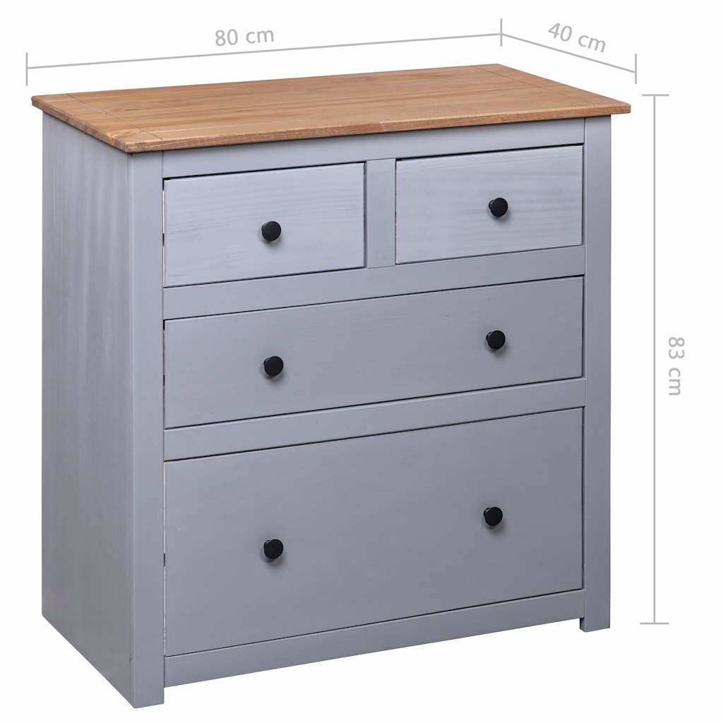 vidaXL Dressoir Panama Range 80x40x83 cm grenenhout