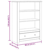 vidaXL Boekenkast Panama Range 80x35x110 cm massief grenenhout