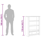 vidaXL Boekenkast Panama Range 80x35x110 cm massief grenenhout