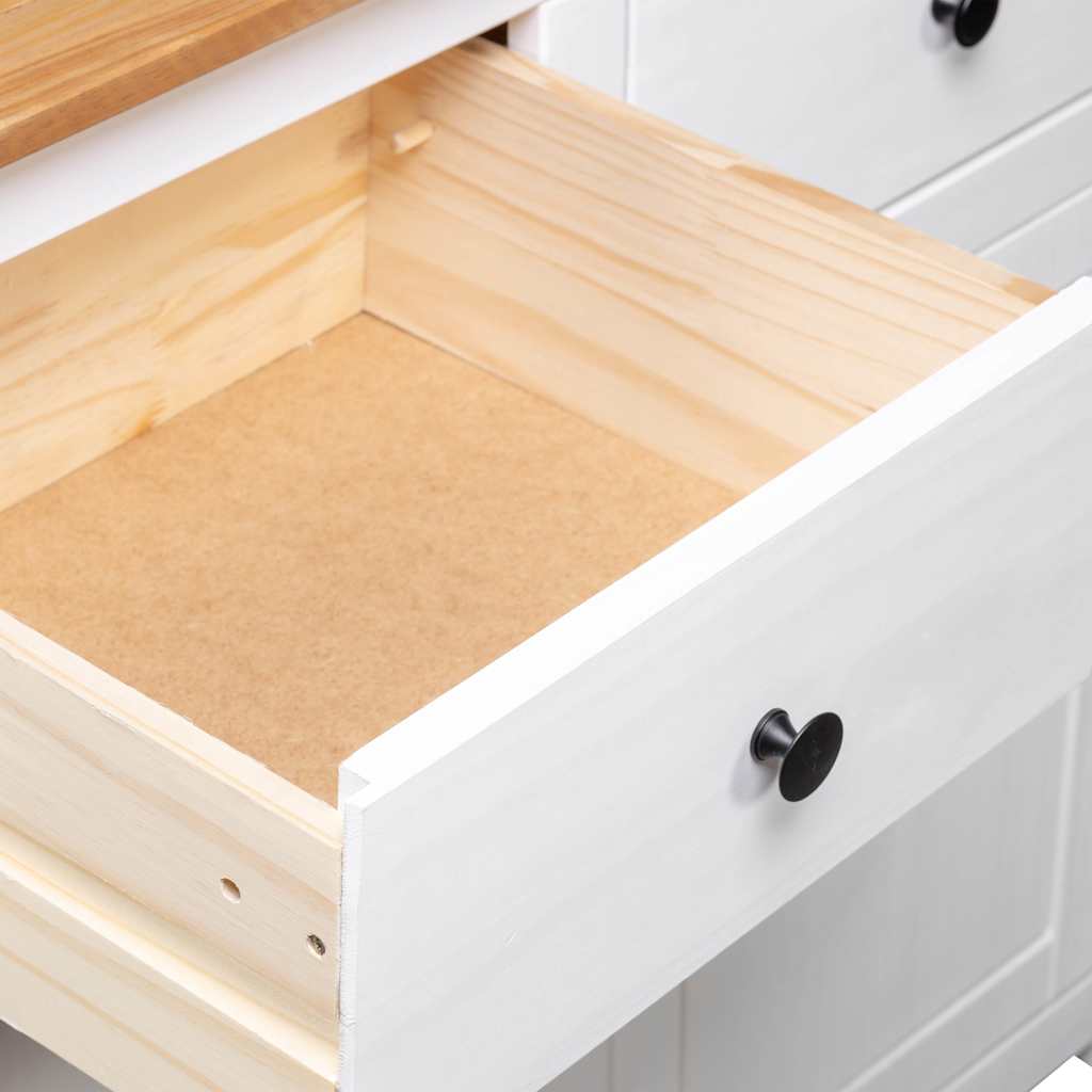 vidaXL Sideboard Panama Range 93x40x80 cm Solid Pine Wood