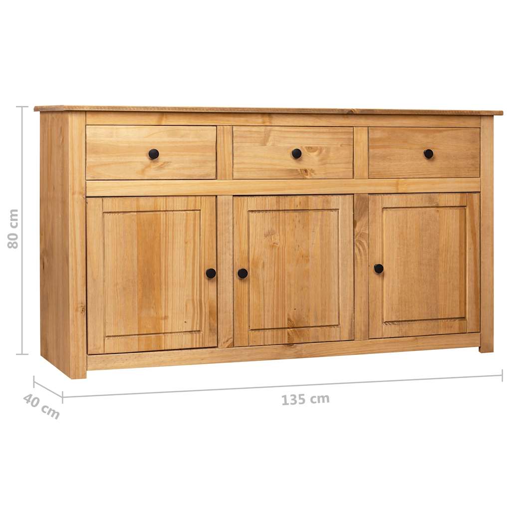 vidaXL Sideboard Panama Range 135x40x80 cm solid pine wood