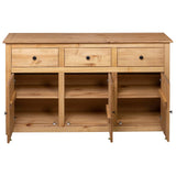 vidaXL Sideboard Panama Range 135x40x80 cm solid pine wood