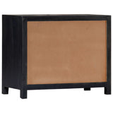 vidaXL Bijzetkast handgesneden 75x35x60 cm massief mangohout grijs