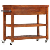 vidaXL Kitchen Trolley 100x48x89 cm Solid Acacia Wood