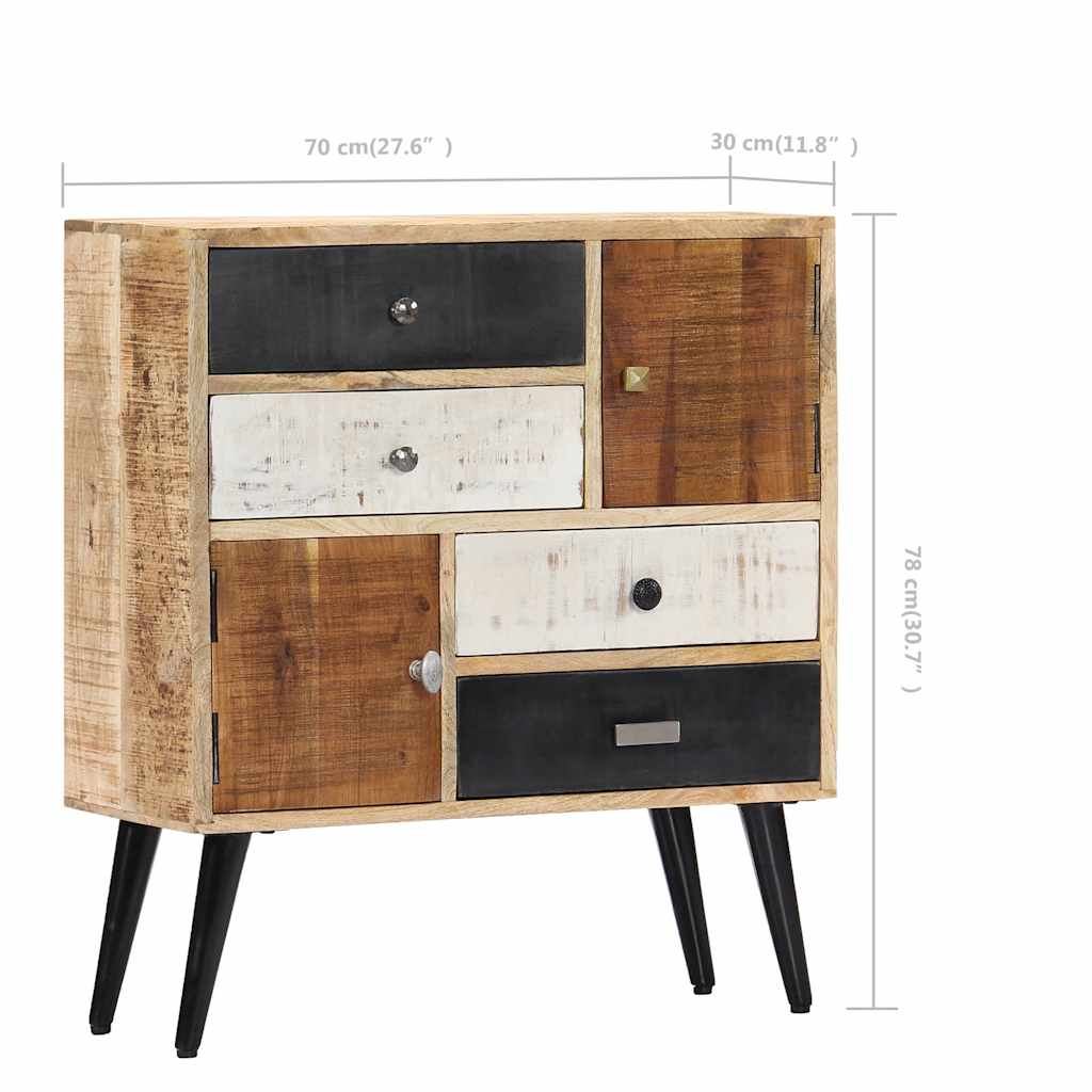 vidaXL Sideboard 88x30x73 cm solid mango wood