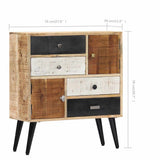 vidaXL Sideboard 88x30x73 cm solid mango wood