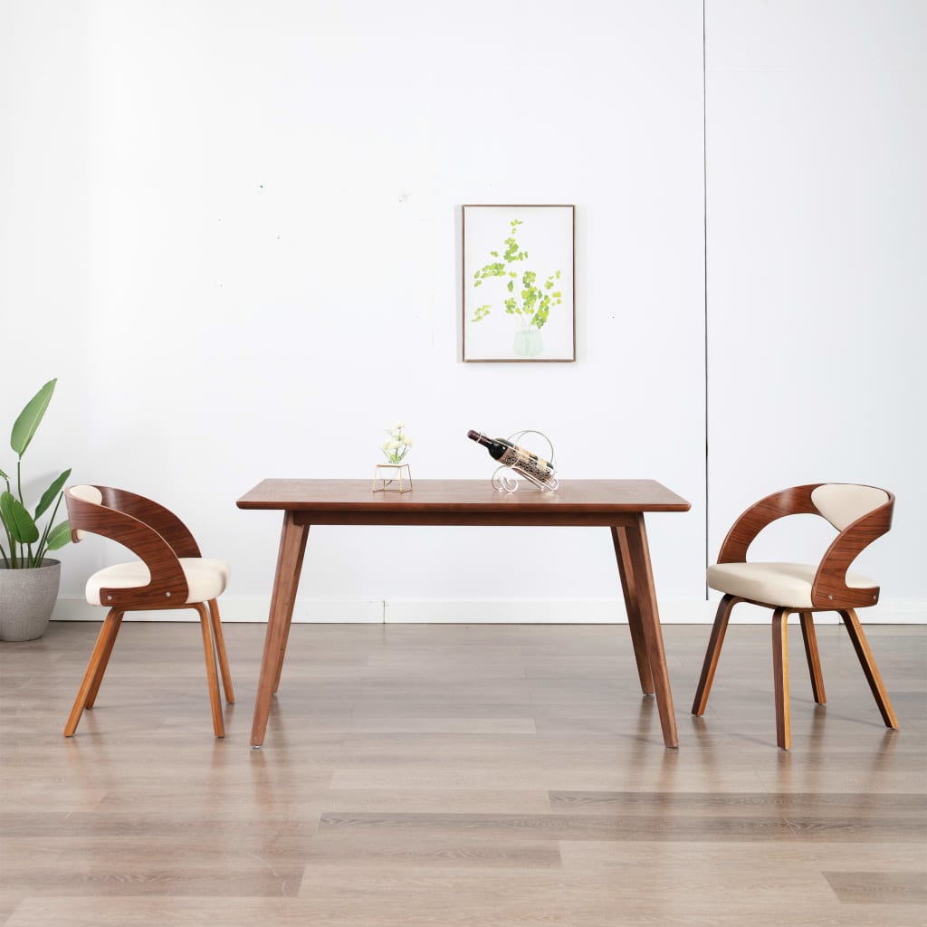 vidaXL Dining Chairs 2 pcs Faux Leather Brown
