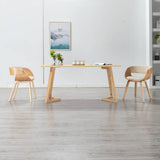 vidaXL Dining Chair Bentwood and Faux Leather