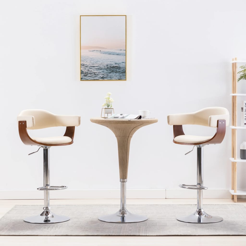 vidaXL Barkrukken 2 st kunstleer