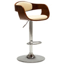 vidaXL Bar Stool Bent Wood and Faux Leather