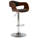 vidaXL Bar Stool Bent Wood and Faux Leather