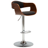 vidaXL Bar Stool Bent Wood and Faux Leather