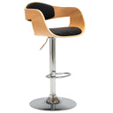 vidaXL Bar Stool Bent Wood and Faux Leather