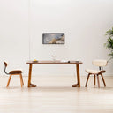 vidaXL Eetkamerstoelen 2 st gebogen hout en kunstleer