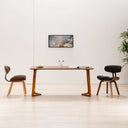 vidaXL Eetkamerstoelen 2 st gebogen hout en kunstleer