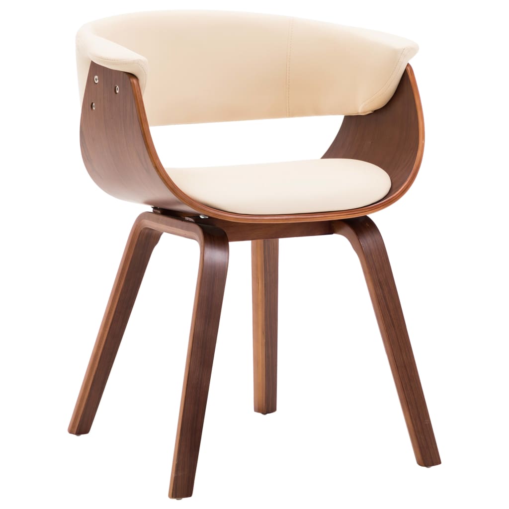 vidaXL Dining Chair Bentwood and Faux Leather