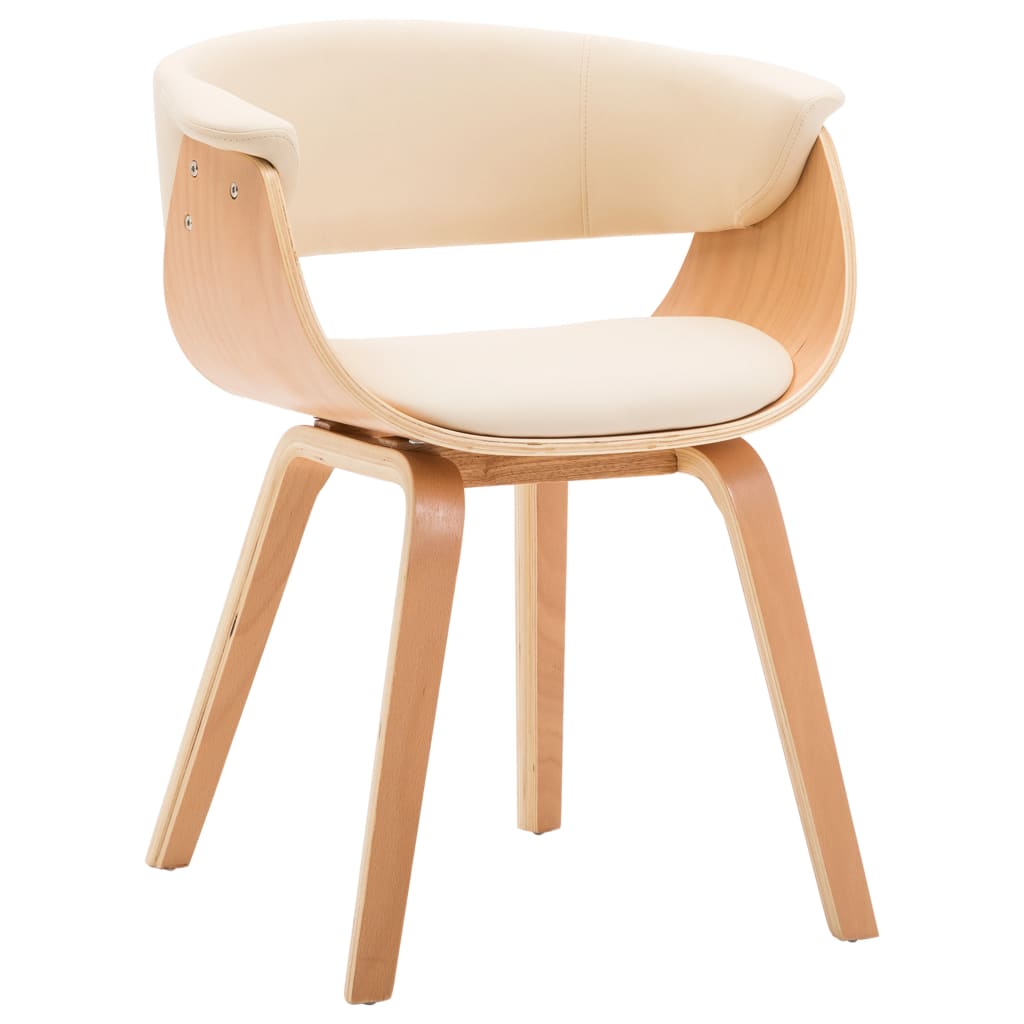 vidaXL Dining Chair Bentwood and Faux Leather