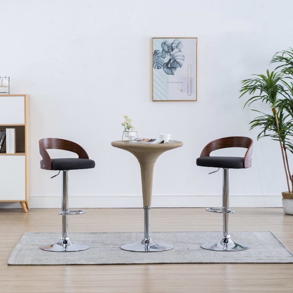 vidaXL Bar Stools 2 pcs Bentwood