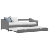 vidaXL Extendable Day Bed Solid Pine White 90x200 cm