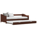 vidaXL Extendable Day Bed Solid Pine White 90x200 cm