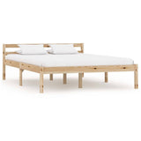 vidaXL Bed Frame Solid Pine Wood White 90x200 cm