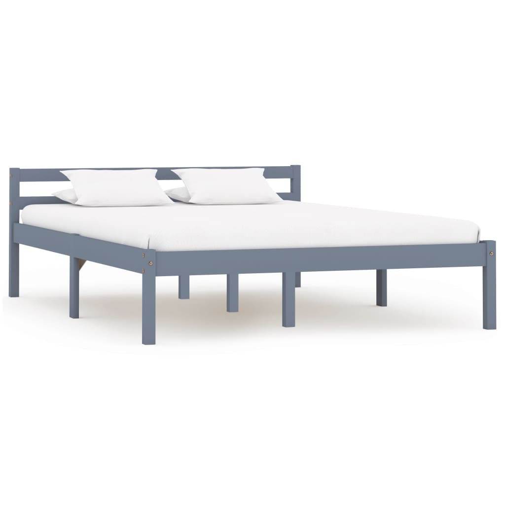vidaXL Bed Frame Solid Pine Wood White 90x200 cm