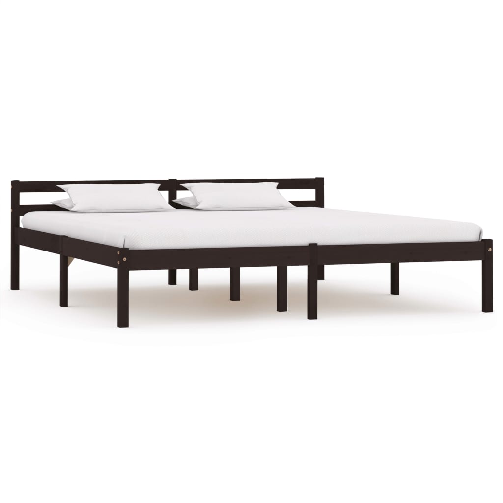 vidaXL Bed Frame Solid Pine Wood White 90x200 cm