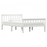 vidaXL Bedframe massief grenenhout wit 100x200 cm