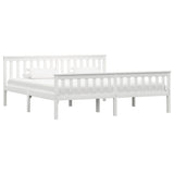 vidaXL Bedframe massief grenenhout wit 100x200 cm